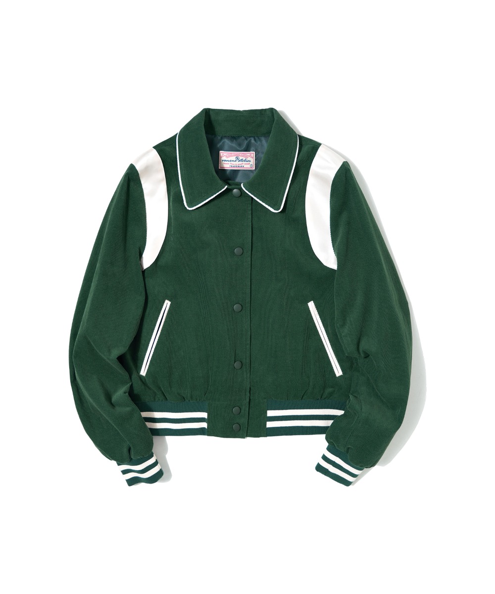 O3700 Coduroy varsity jacket_Green