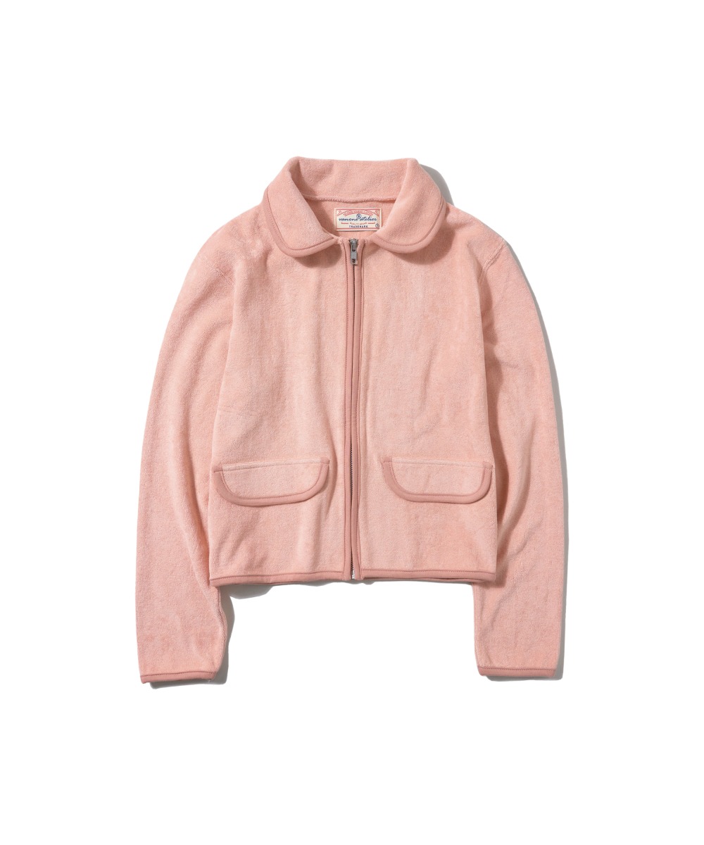 O3703 Soft terry jacket_Dusty pink