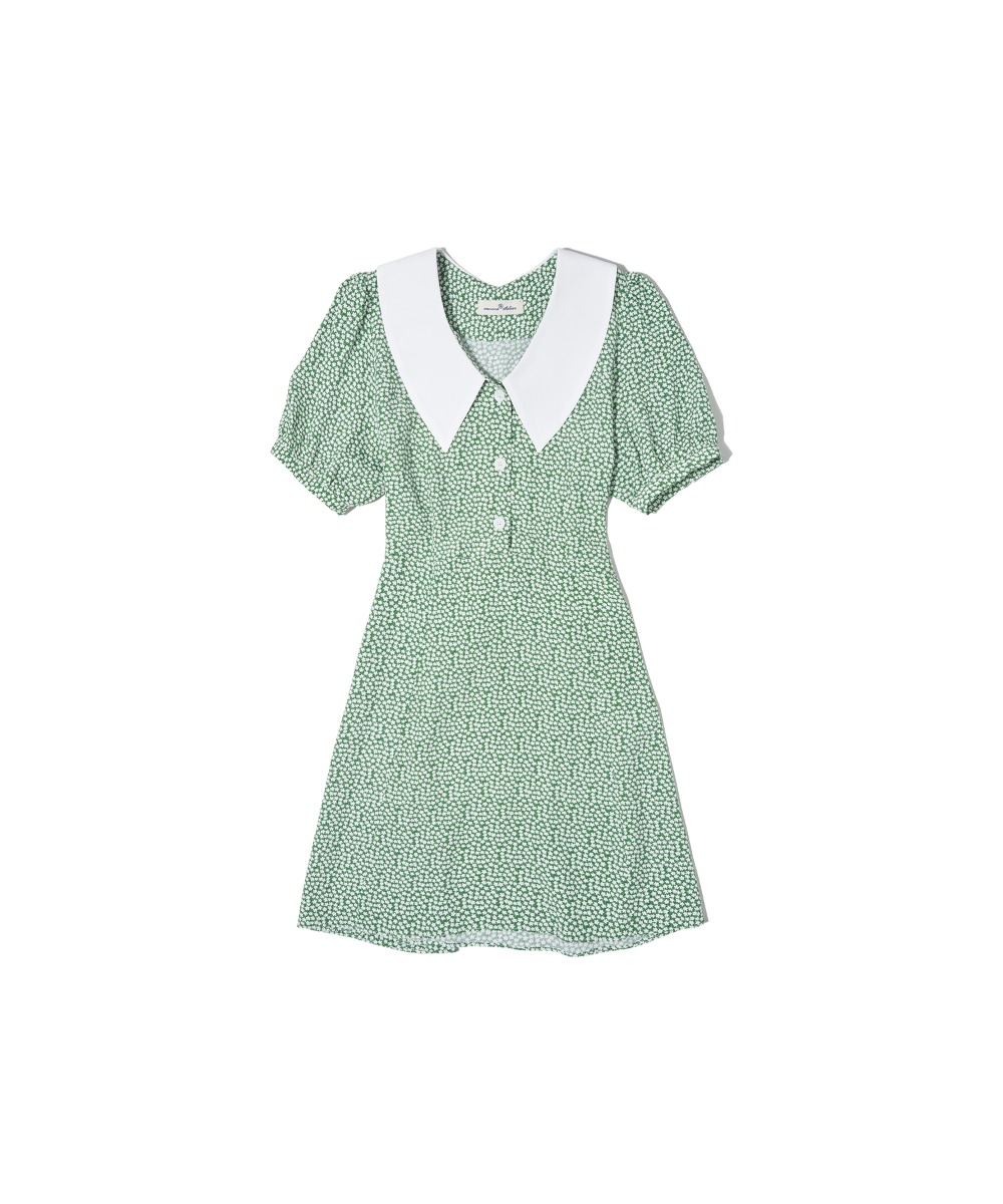 A3418 Florale retro one-piece_Green