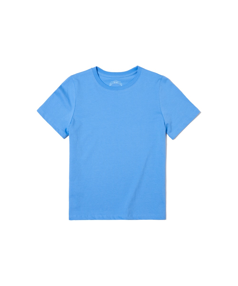 A3403 Signature silket T-shirt_Sky blue