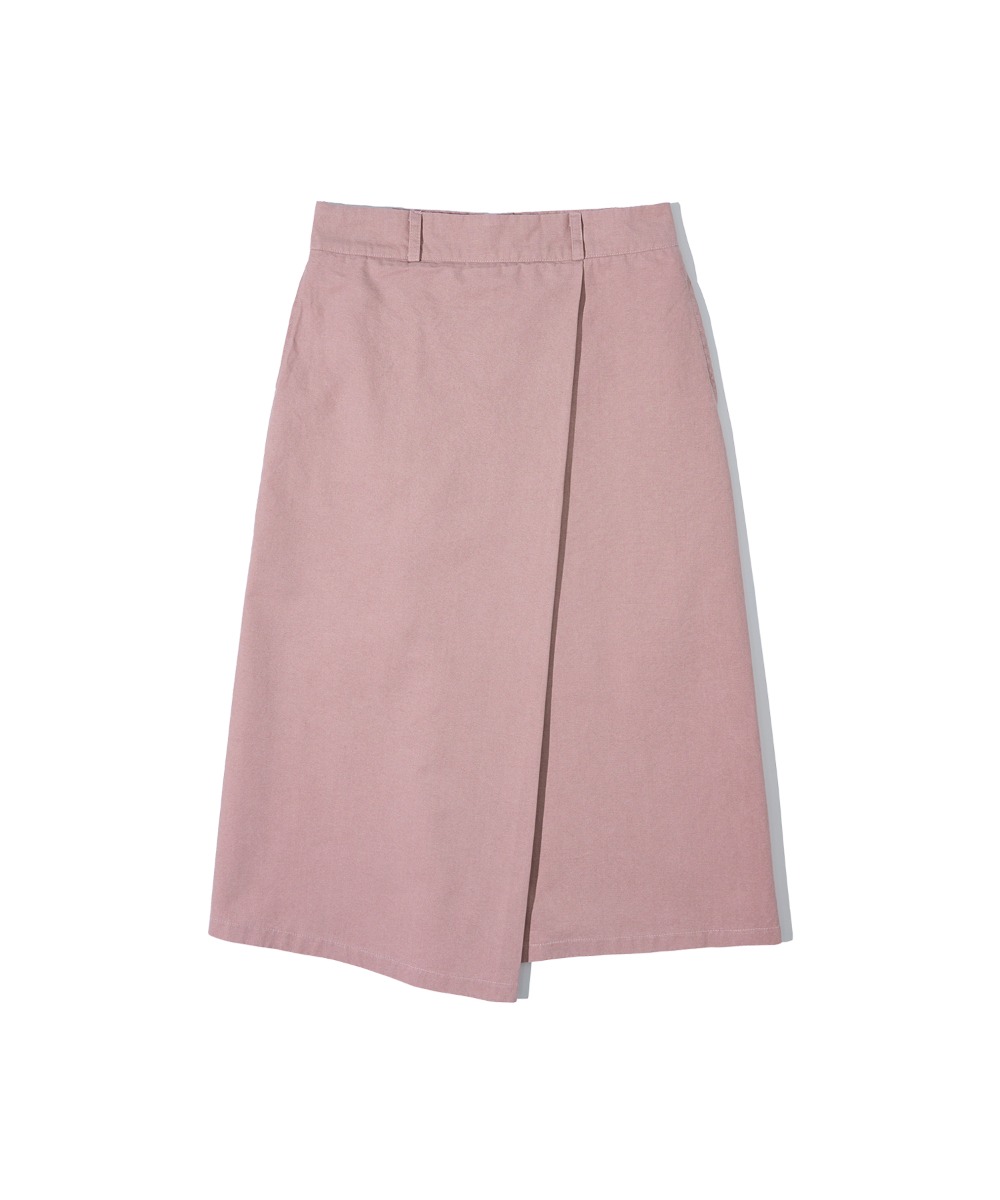 P3142 Pigment wrap skirt_Taffy pink