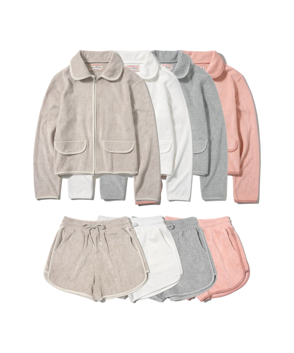 [SET] Soft terry jacket &amp; shorts