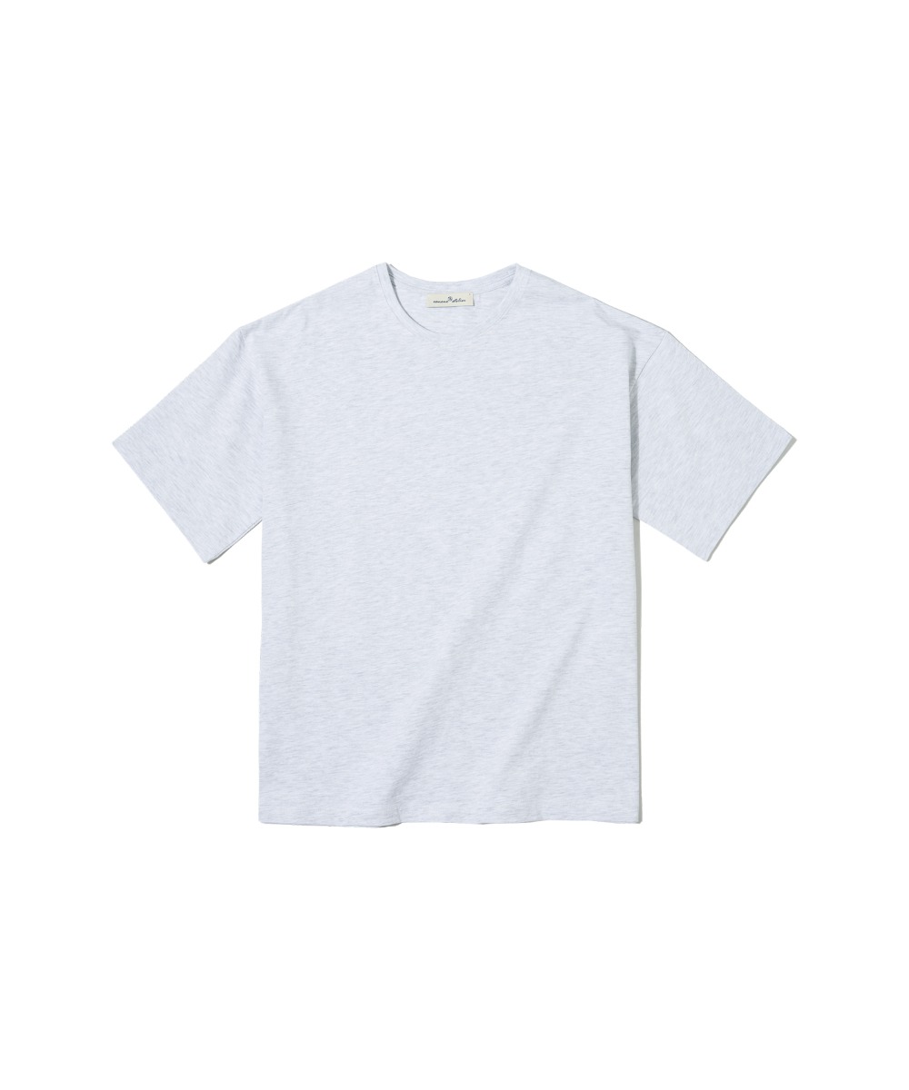 A3414 Boyfriend T-shirt_Melange white
