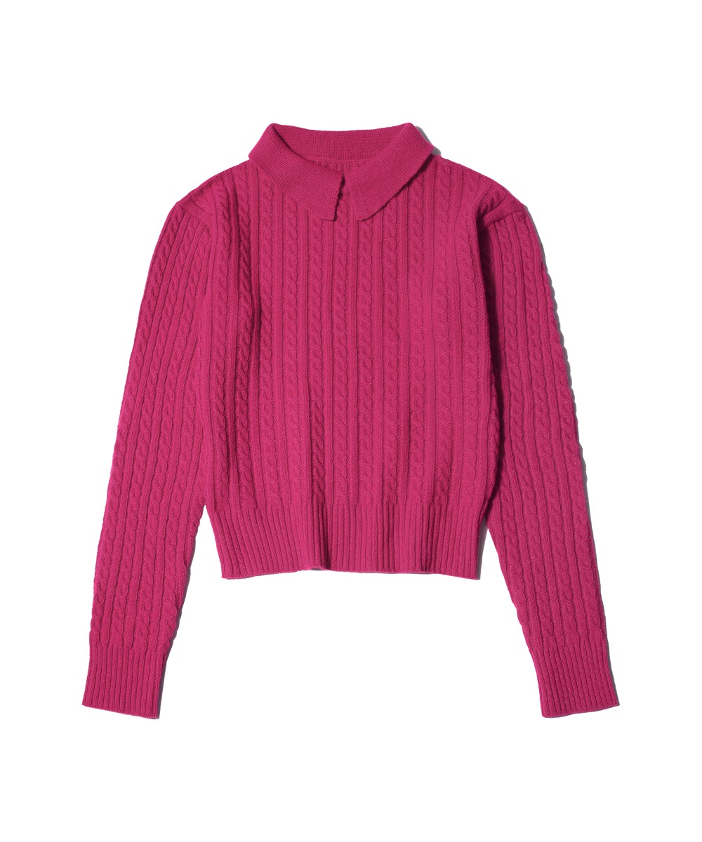 KN4232 Cheri collar knit_Pink